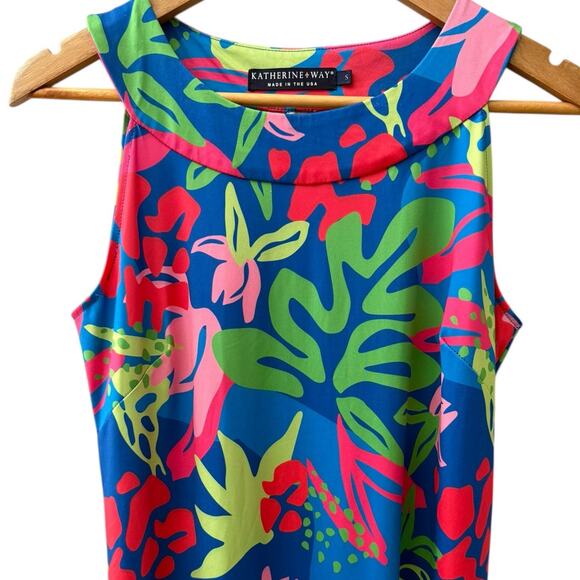 Katherine Way Charleston Maxi Dress Packable Multicolored Size Small - Picture 12 of 13